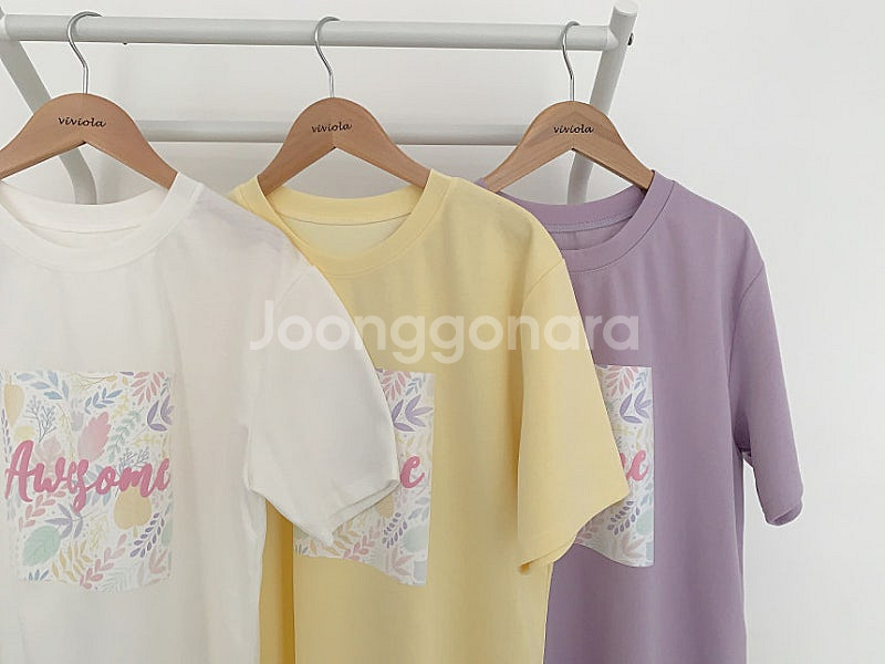 (새상품) 여성 레터링 티셔츠--1