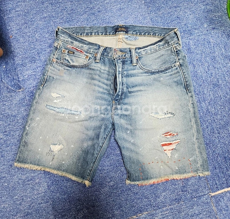 폴로 랄프로렌 패치워크 데님 하프 팬츠--0