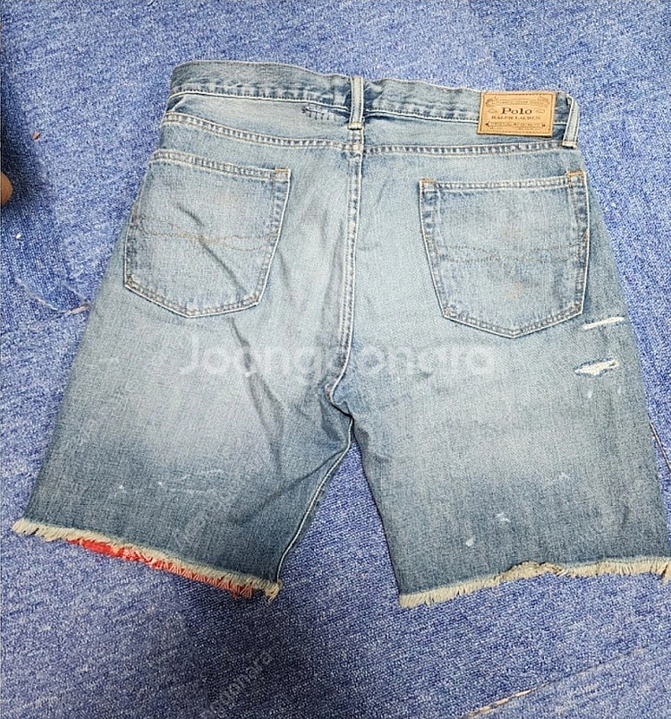 폴로 랄프로렌 패치워크 데님 하프 팬츠--4