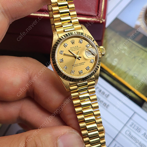 [정품] 롤렉스 여성용 데이저스트 10P 다이아 18K 옐로우골드 올금통 (Rolex Datejust 10P Diamond 18K Solid Gold Women's)