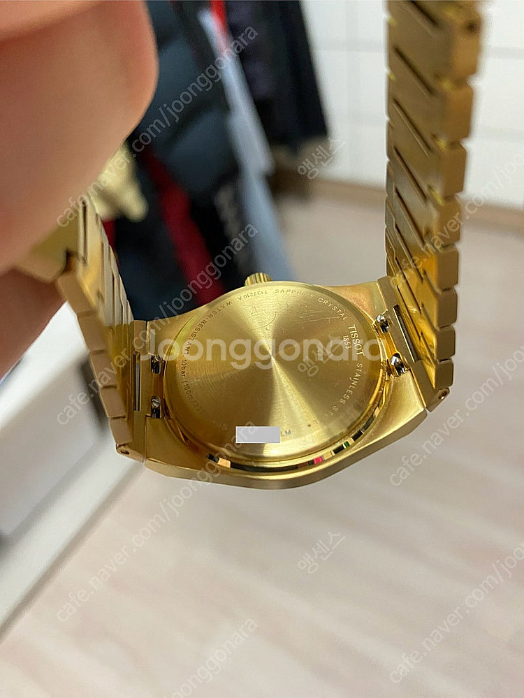 티쏘 PRX 35mm 골드 쿼츠 시계 T137.210....--8