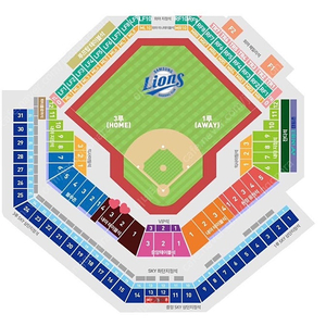 5.27(화) 삼성 라이온즈 vs 롯데 자이언츠 3루 내야 테이블석 2연석 1열 명당