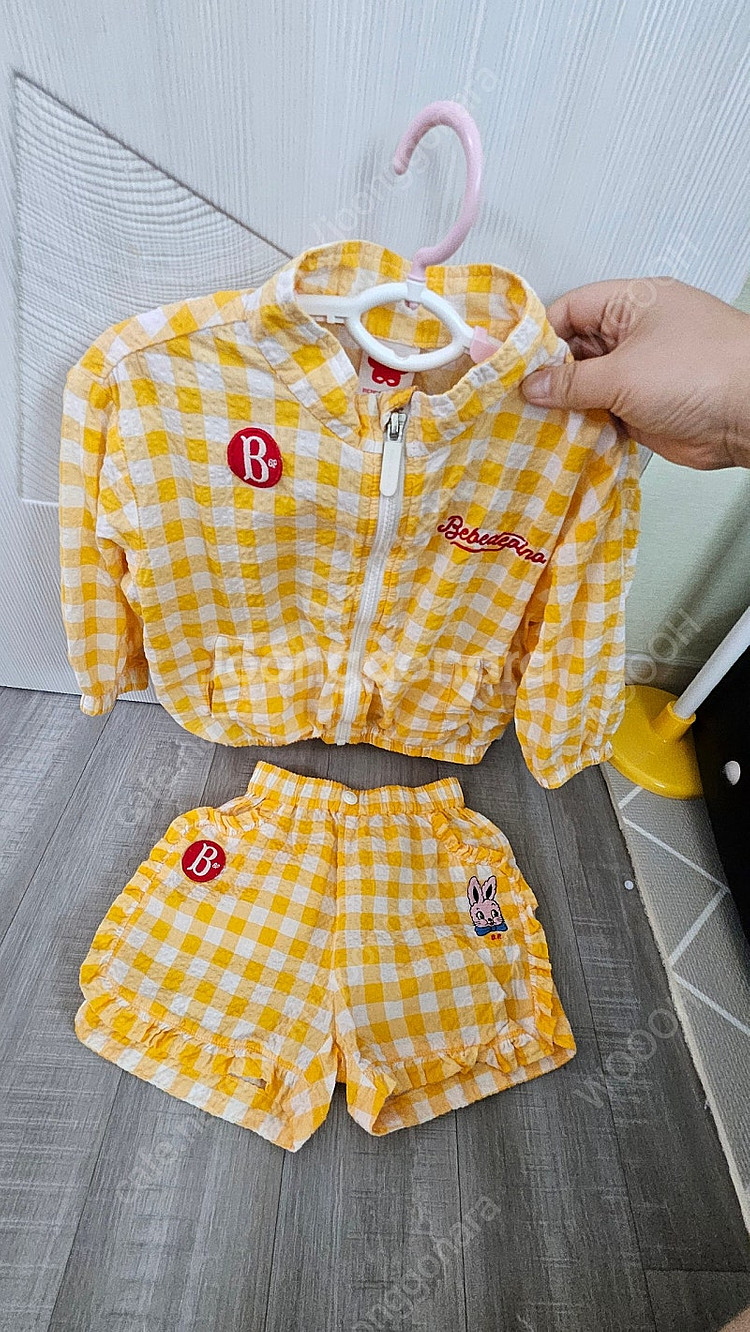 베베드피노 로즈라팡 바람막이 90 상하세트--2