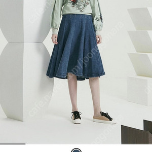 타임 데님 플레어 스커트 치마 가격내림