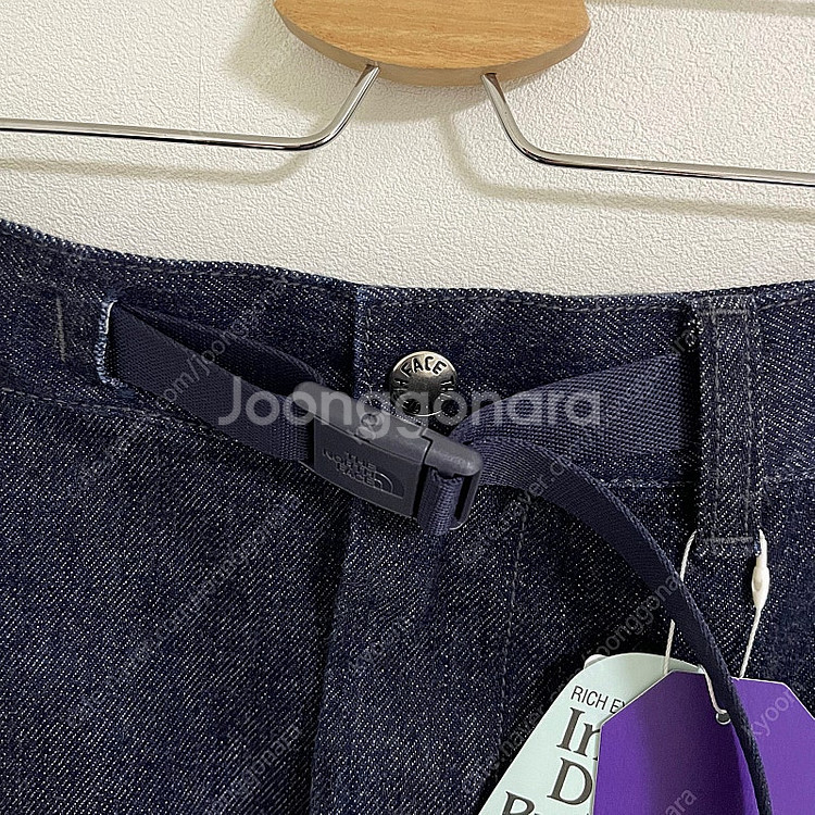 [S] 노스페이스 퍼플라벨 인디고 데님 스커트 새상품--3
