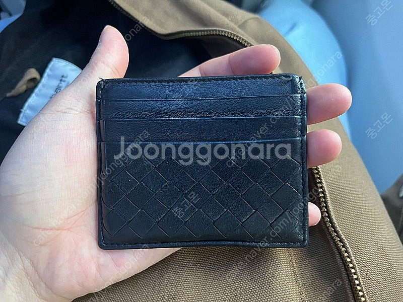 보테가 베네타 카드지갑 블랙--2