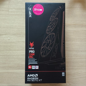 XFX 라데온 RX 9070 XT MERCURY RGB OC D6 16GB 미사용 새거