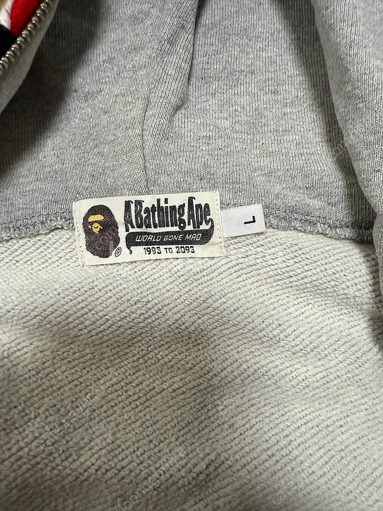 (L) Bape 베이프 샤크 후드 집업--7