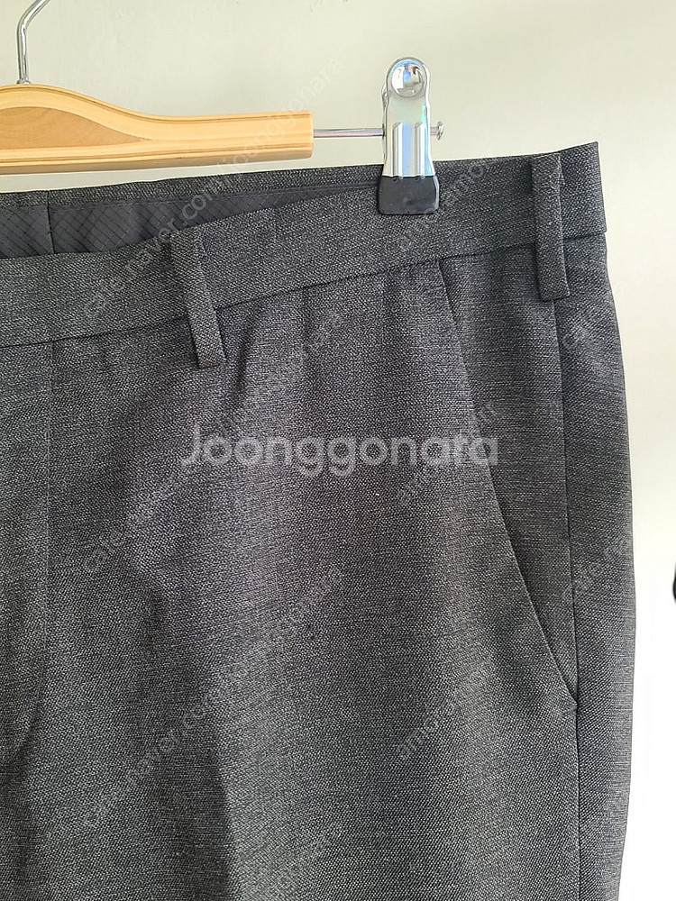 남성 유니클로 봄여름 정장바지 폴리에스터 팬츠 차콜 (...--3