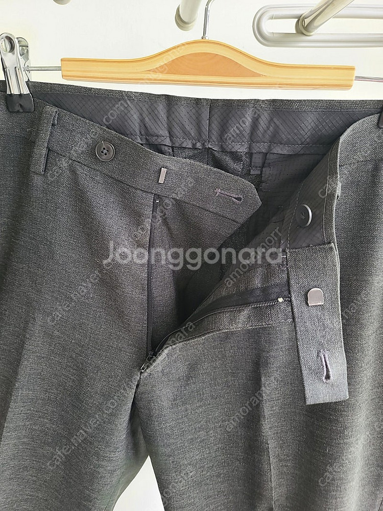 남성 유니클로 봄여름 정장바지 폴리에스터 팬츠 차콜 (...--9