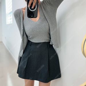 엔뉴엘 러블 허리쏙 아방핏 스커트 그레이S 새상품 이미지