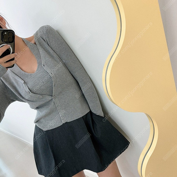 엔뉴엘 러블 허리쏙 아방핏 스커트 그레이S 새상품 이미지