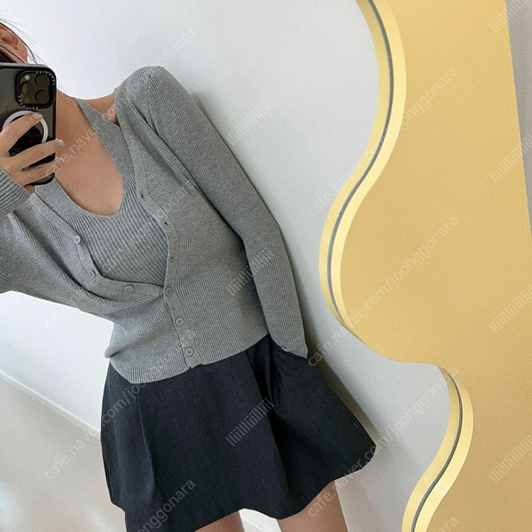 엔뉴엘 러블 허리쏙 아방핏 스커트 그레이S 새상품 이미지