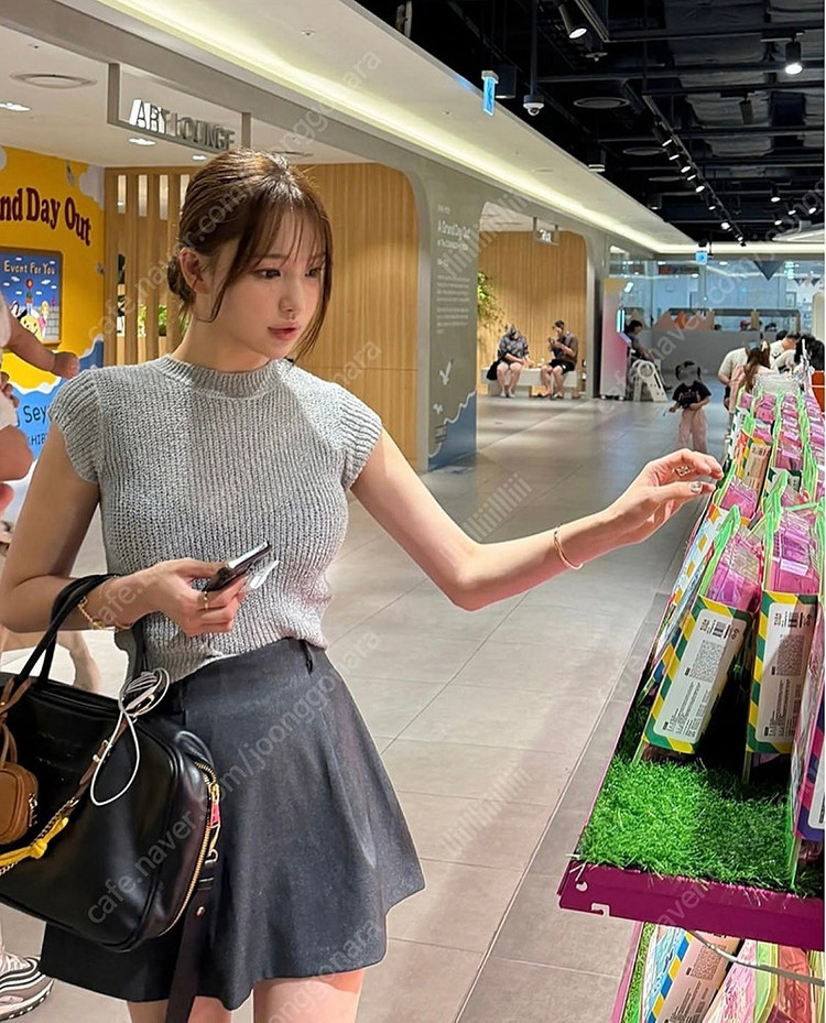 엔뉴엘 러블 허리쏙 아방핏 스커트 그레이S 새상품 이미지