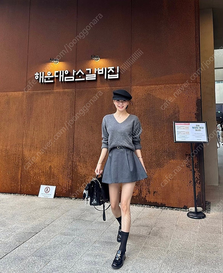 엔뉴엘 러블 허리쏙 아방핏 스커트 그레이S 새상품 이미지