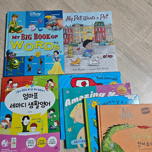 (새상품)월드디즈니잉글리쉬 MY BIG BOOK OF WORDS 책&엄마표 세마디 생활영어(+덤 영어책3권&한글책2권)