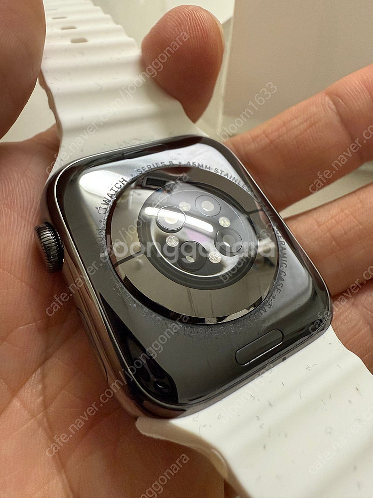 애플워치8 풀박 45mm gps + 셀룰러 스테인리스 ...--3