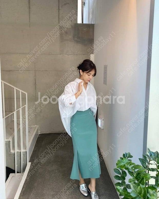 프레쉬라벨 텅장셔츠 화이트 반팔--0