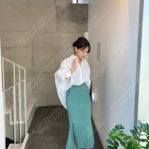 프레쉬라벨 텅장셔츠 화이트 반팔