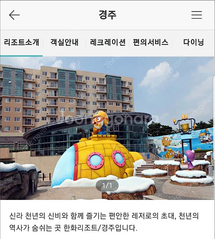 6월6일(금)~7일(토) 한화리조트 경주, 대천, 산정...--3