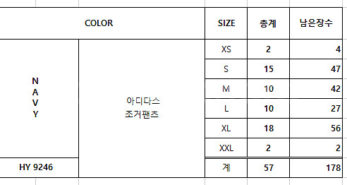 아디다스 불곷 조거츄리닝 땡처리 도매 판매합니다.--5
