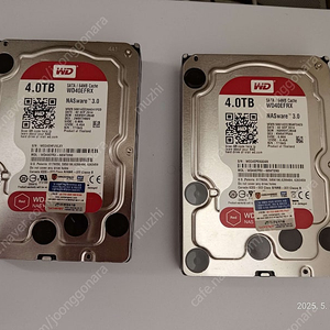 WD RED NAS 하드디스크 4TB 2개