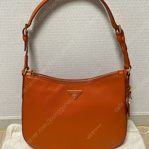 [정품] 프라다 PRADA 사피아노 럭스 호보백 BR4903 파파야 오렌지