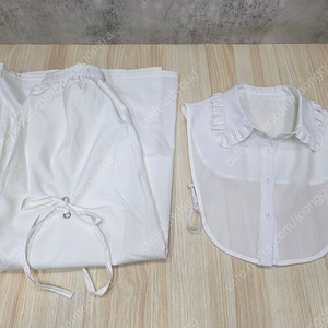 2종 일괄)롱스커트+레이어드 쉬폰 페이크 가짜 카라
