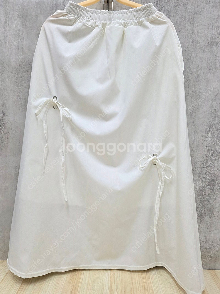 2종 일괄)롱스커트+레이어드 쉬폰 페이크 가짜 카라--1