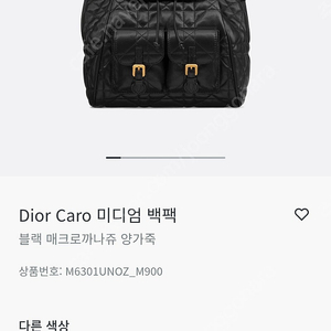 디올 카로 미디엄 블랙 백팩 풀박스 275만