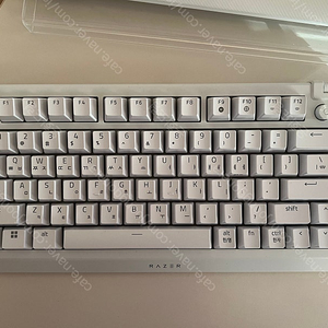레이저 블랙위도우v4 화이트 키보드 팝니다.