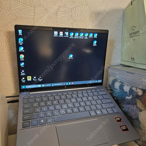 HP 에어로 13 스카이블루 노트북 작년 6월구매 팔아요