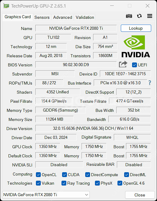 MSI 지포스 RTX 2080Ti 게이밍 X 트리오 판...--7