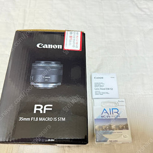 캐논 RF 35mm F1.8 매크로 렌즈 신품급 팝니다.