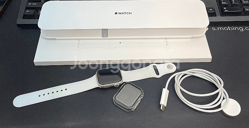 애플워치8 실버 41mm 배터리100% 상태좋은 중고2...--0