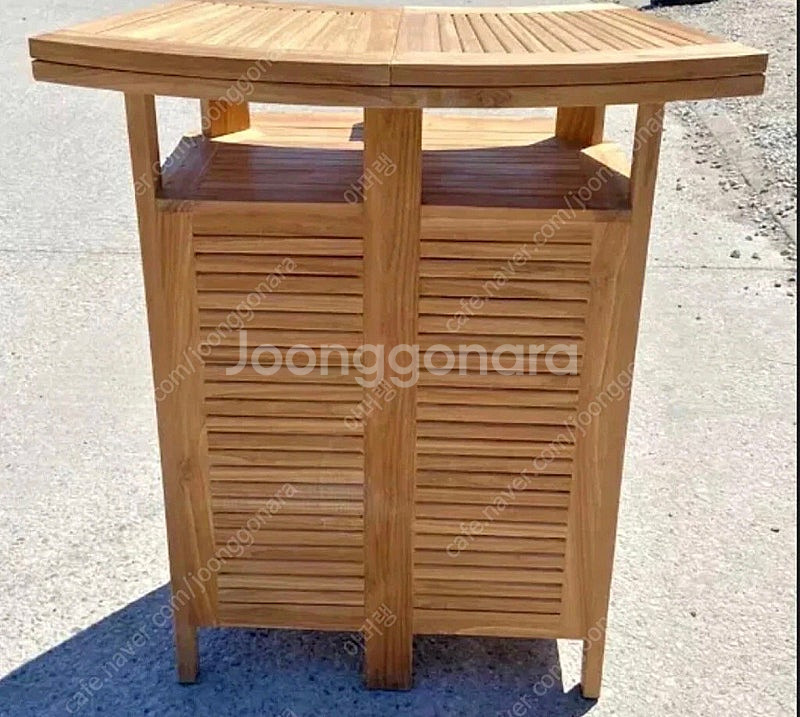 영국 빈티지 티크우드 바테이블--3