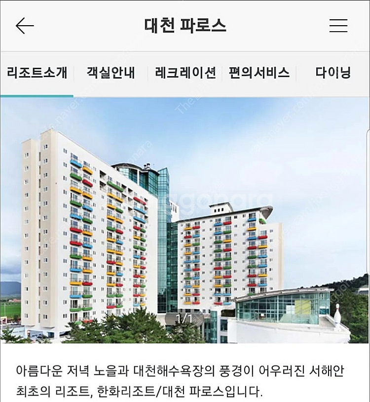 6월6일(금)~7일(토) 한화리조트 경주, 대천, 산정...--2