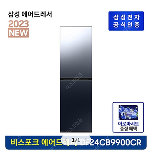 삼성 비스포크 에어드레서 DF24CB9900CR 시트포함