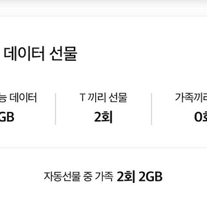 Skt 데이터 2기가