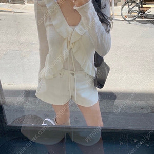 리즈 Leeds New roha denim shorts 아이보리, 블랙 L 더위시