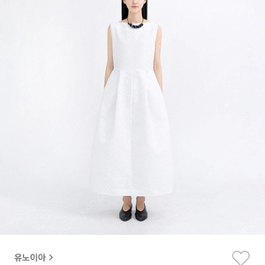 유노이아 보트넥 플로럴 드레스 원피스