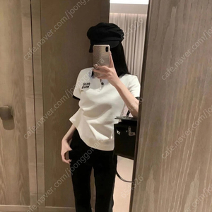 [새 제품] MIU 미우 배색 피케 카라티셔츠