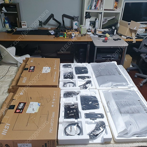 MSI 27인치 모니터 & 카멜듀얼마운트 판매
