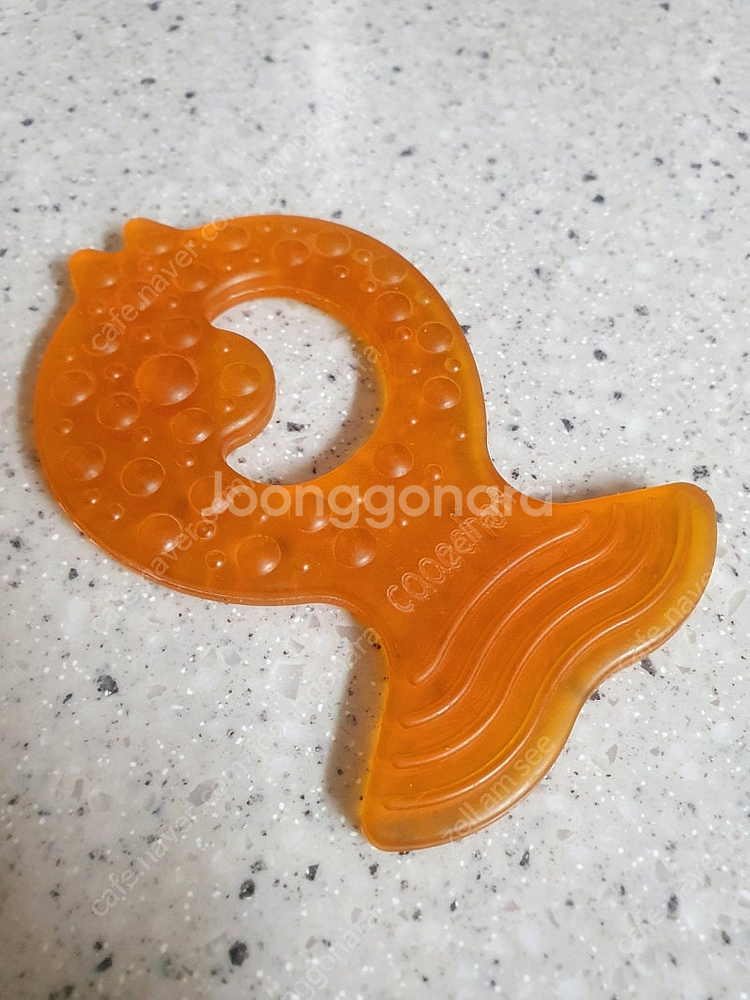 카오쵸 천연고무 치발기 양, 물고기 2개 거의 새것--2