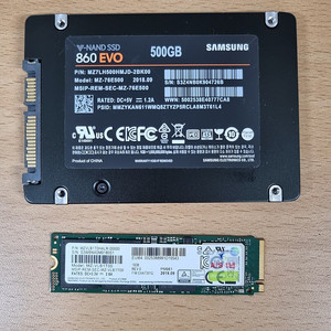 삼성 pm981 1t, 삼성 860evo 500g
