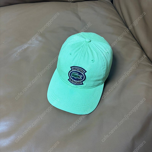 (Supreme x Lacoste) 슈프림x라코스테 6패널 볼캡 모자 (Washed Lime)
