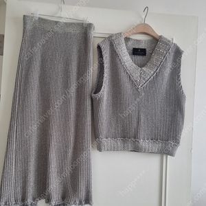 랑방 니트베스트&스커트셋업