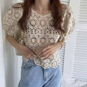 (새상품)크로쉐 뜨개 쿨니트티