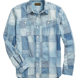 RRL 더블알엘 리미티드 에디션 인디고 패치워크 워크셔츠 트윌 팬츠 퍼티그 헤링본 RL67 자켓 류준열 가죽 플라이트 무스탕 이동휘 이진욱 페어아일 발마칸 헤링본 크리켓 폴로 랄프