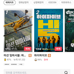 CGV 2인 19000원, 롯데시네마 1인 8500원